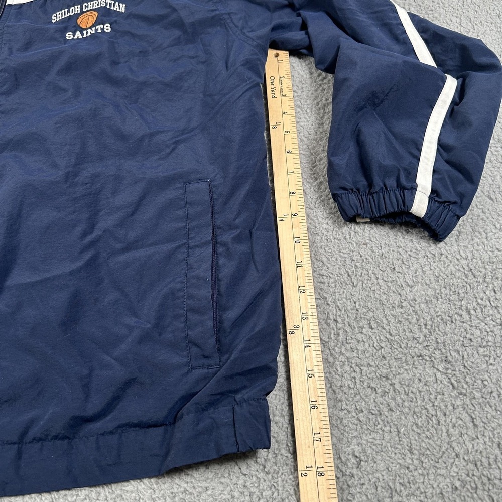 Vintage Shiloh Christian Saints Jacket Mens XL Blue Basketball Nike Windbreaker - Picture 14 of 16